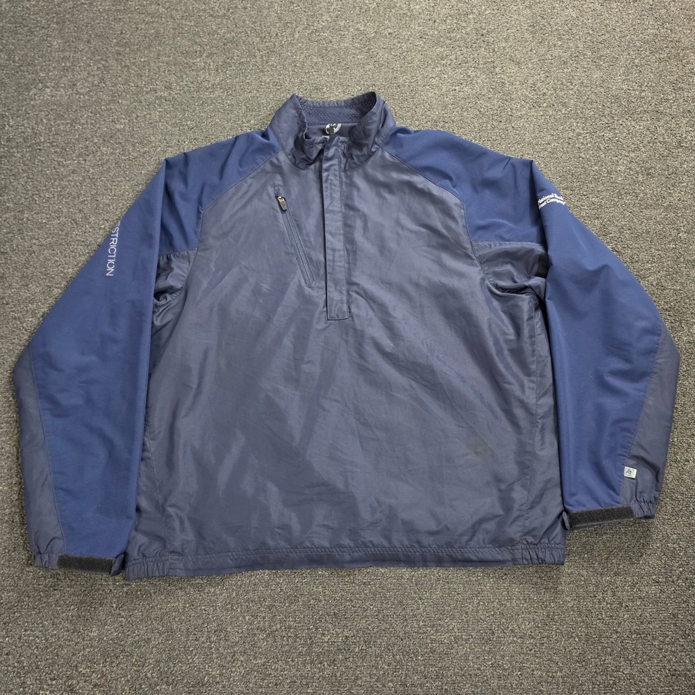 Zero Restriction Tour Series Windbreaker Mens Large Navy Blue Golf Jacket Bank